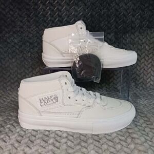 Vans‎ Half Cab Skateboard Men's Shoes White PopCush Duracap Size 5.5